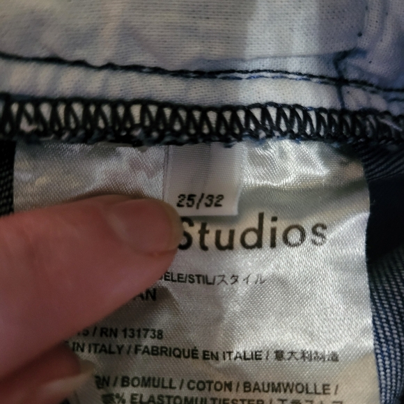 Acne Studios Skin 5 Ocean cropped skinny jeans size 25 - Picture 12 of 13